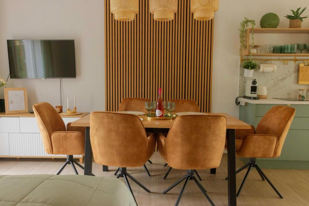 Kuchyň nebo kuchyňský kout v ubytování Nyárfás Panoráma Vendégház