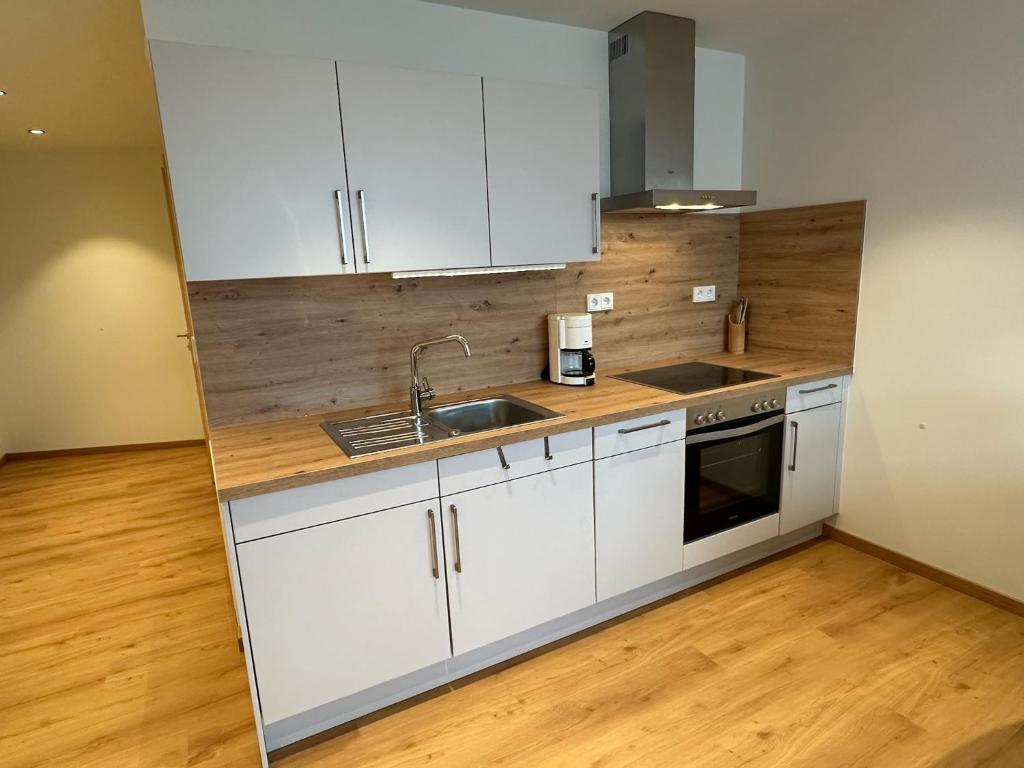 Kuchyň nebo kuchyňský kout v ubytování Apartment Birkensteig