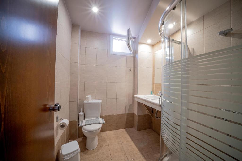 Koupelna v ubytování Hotel Olympion