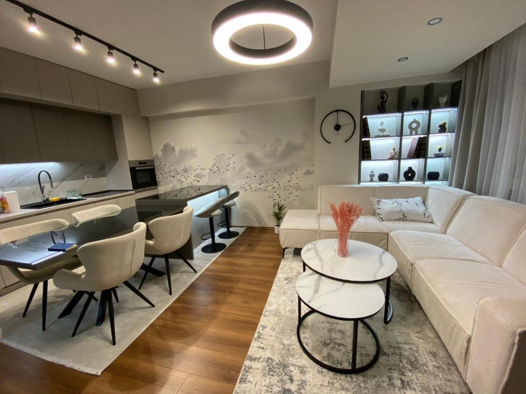 Χώρος καθιστικού στο Trajkovski apartments