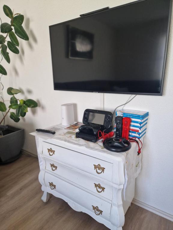 TV a/nebo společenská místnost v ubytování FERIENHAUS AyNa, direkt an der Schweizer Grenze