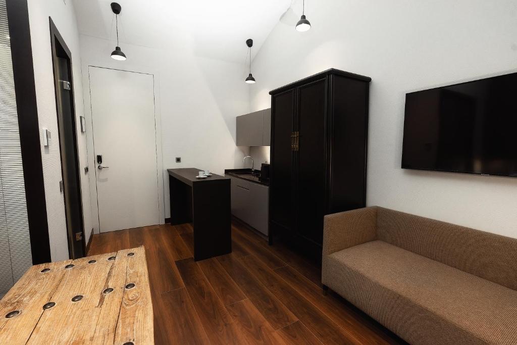 Kuchyň nebo kuchyňský kout v ubytování Quentin Prague Hotel