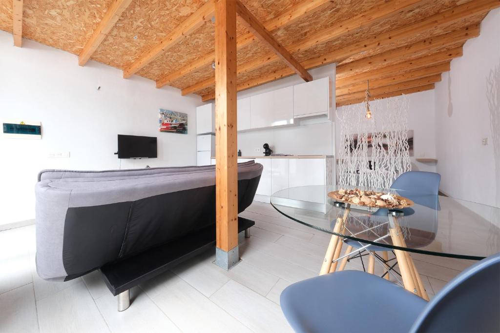 TV a/nebo společenská místnost v ubytování Apartamento Volcan de La Geria
