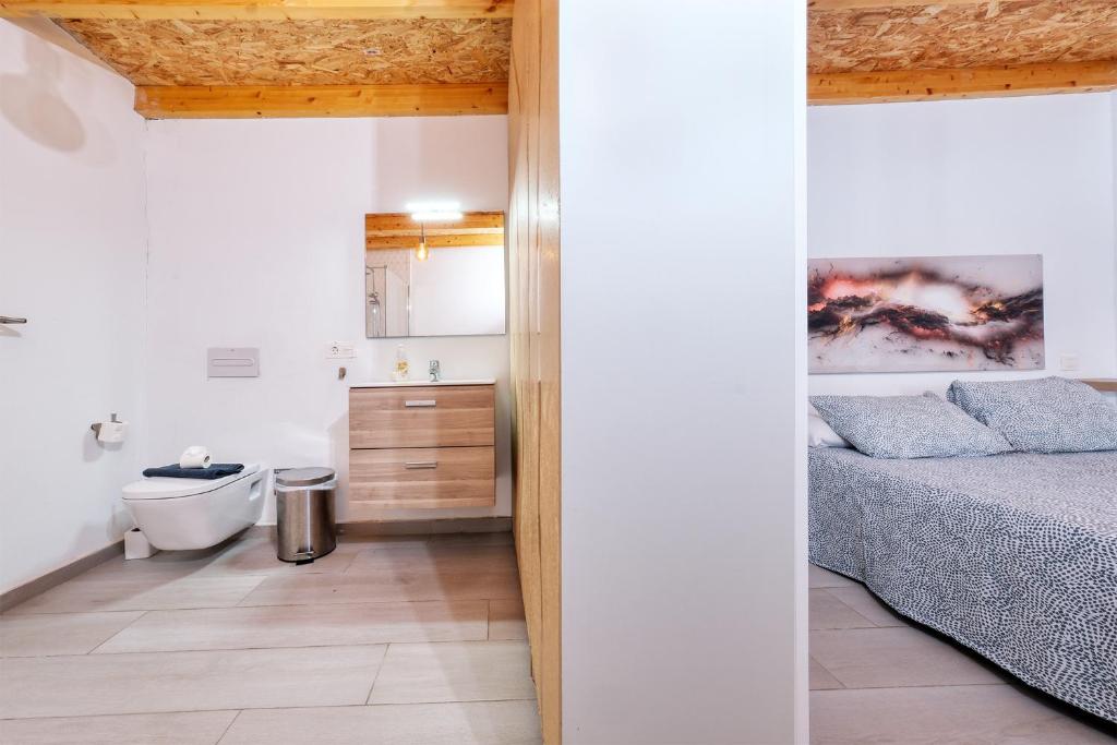 Postel nebo postele na pokoji v ubytování Apartamento Volcan de La Geria