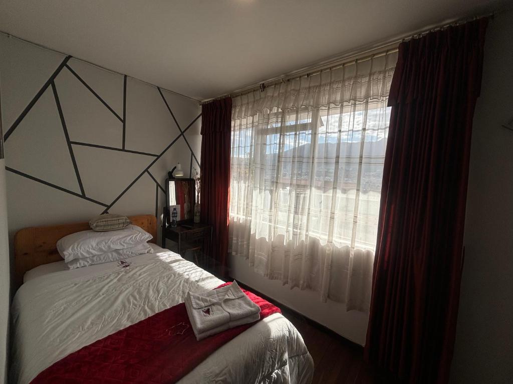 Postel nebo postele na pokoji v ubytování St. Gallen Haus