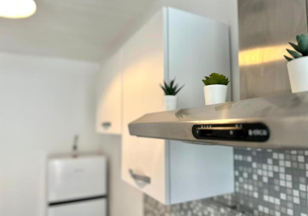 Kuchyň nebo kuchyňský kout v ubytování Jacuzzi con Vista Favelas - Il Tuo Rifugio Esotico Urbano
