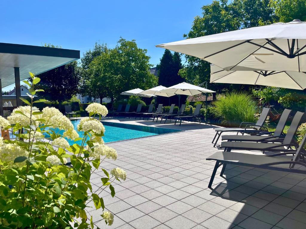 Bazén v ubytování MICHELS Wellness- & Wohlfühlhotel nebo v jeho okolí