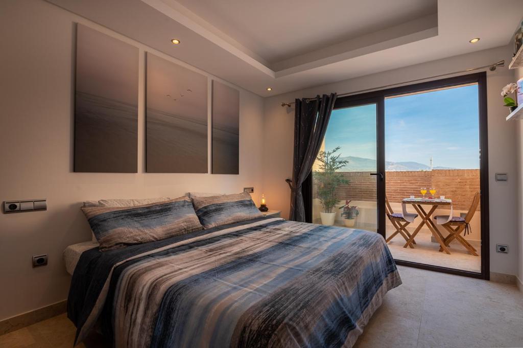 Postel nebo postele na pokoji v ubytování Bahía Boutique Apartments