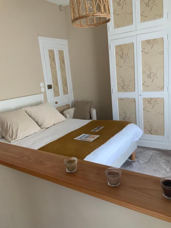 Postel nebo postele na pokoji v ubytování Par la Dives