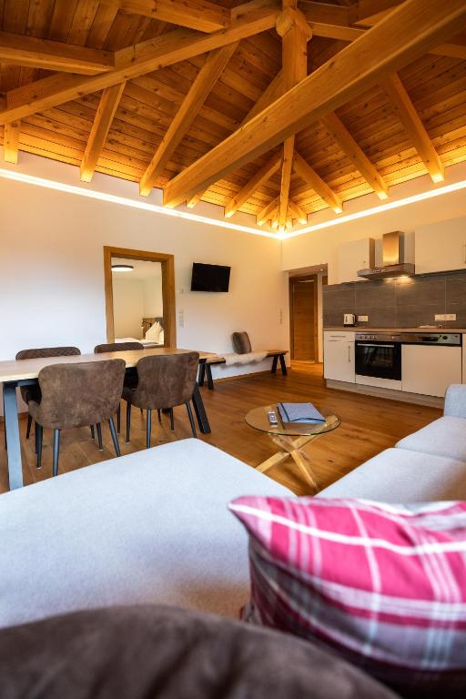 Kuchyňa alebo kuchynka v ubytovaní Der Lammhof - Appartements Kaswurm