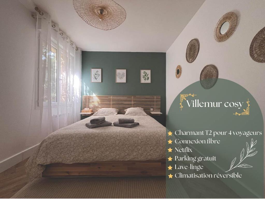 Katil atau katil-katil dalam bilik di Villemur Cosy