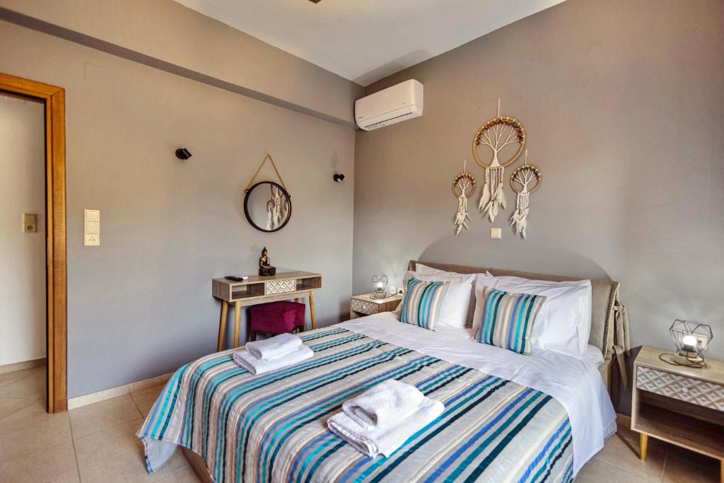 Posteľ alebo postele v izbe v ubytovaní Country House Crete