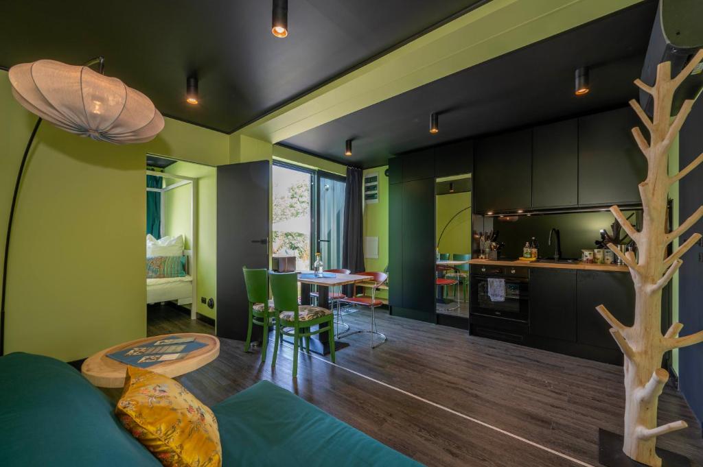 Kuchyň nebo kuchyňský kout v ubytování deichkind country loft