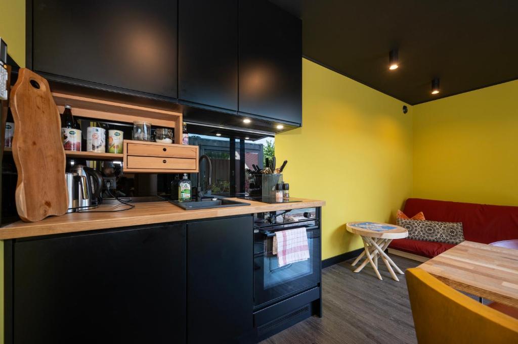 Kuchyň nebo kuchyňský kout v ubytování deichkind country loft