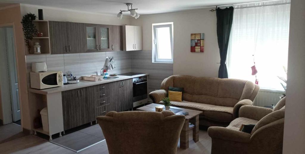 Kuchyň nebo kuchyňský kout v ubytování ARIANA apartman