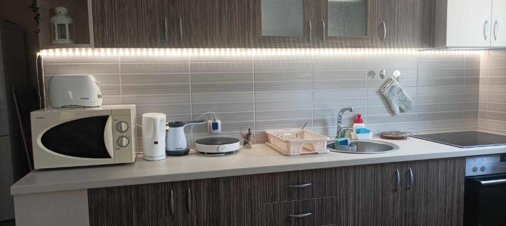 Kuchyň nebo kuchyňský kout v ubytování ARIANA apartman