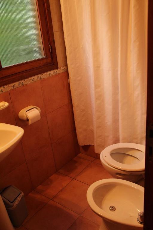 Koupelna v ubytování Cabañas Las Grullas