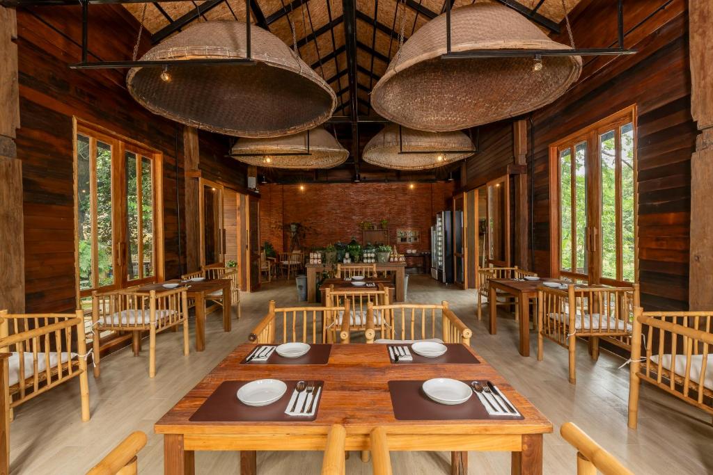 Restaurace v ubytování Sirin Farm Chiang Rai