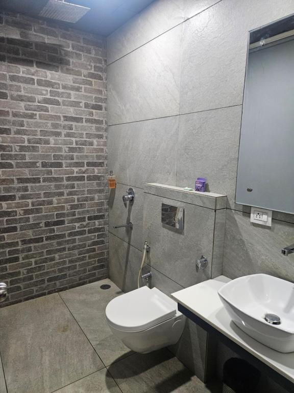Koupelna v ubytování Era hotel