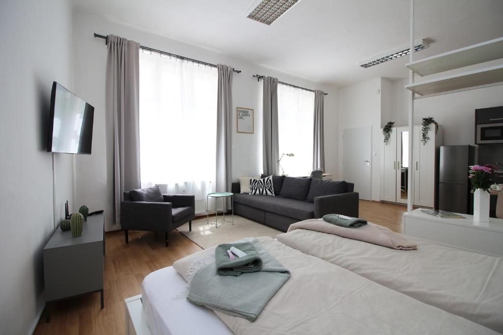 TV o dispositivi per l'intrattenimento presso 7nights Apartments Dominikánské naměstí