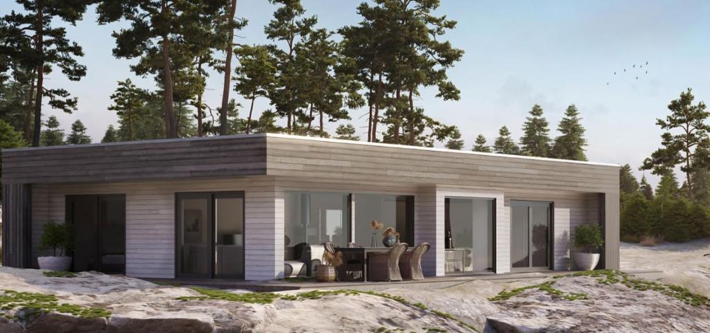 Een impressie van een klein huisje aan het strand. bij Eksklusiv hytte i skjærgården! in Austevoll