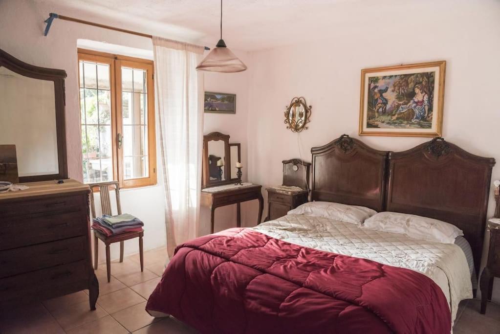 Ένα ή περισσότερα κρεβάτια σε δωμάτιο στο Amazing flat at the heart of 5 Terre National Park