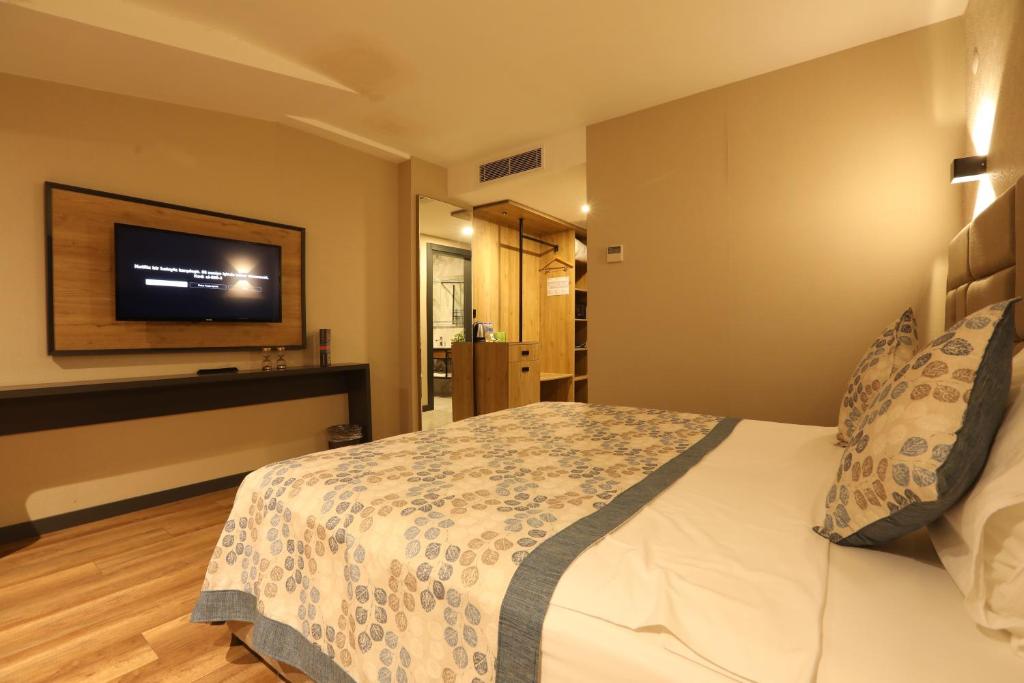 Postel nebo postele na pokoji v ubytování İncipark Hotel