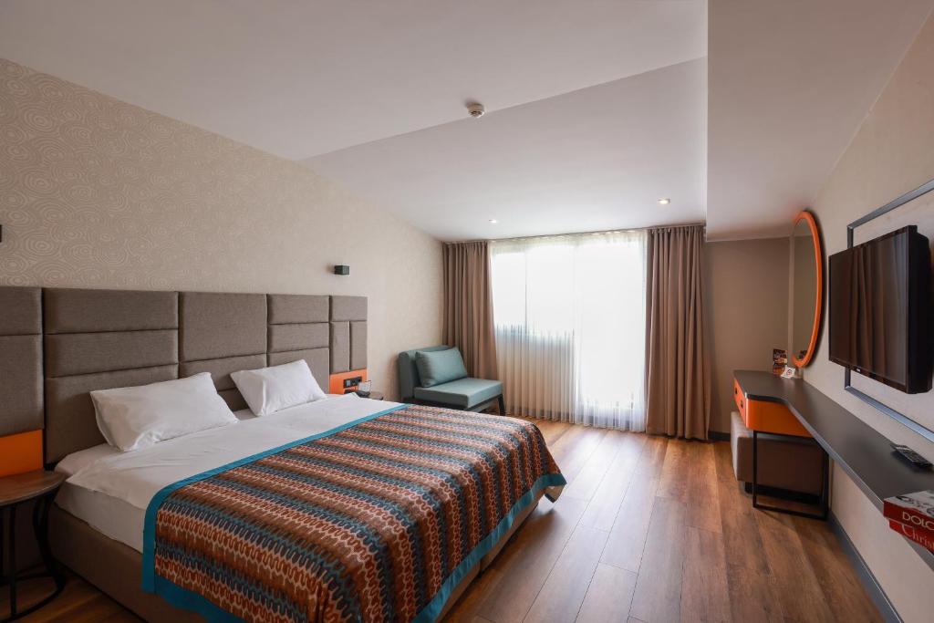 Postel nebo postele na pokoji v ubytování İncipark Hotel