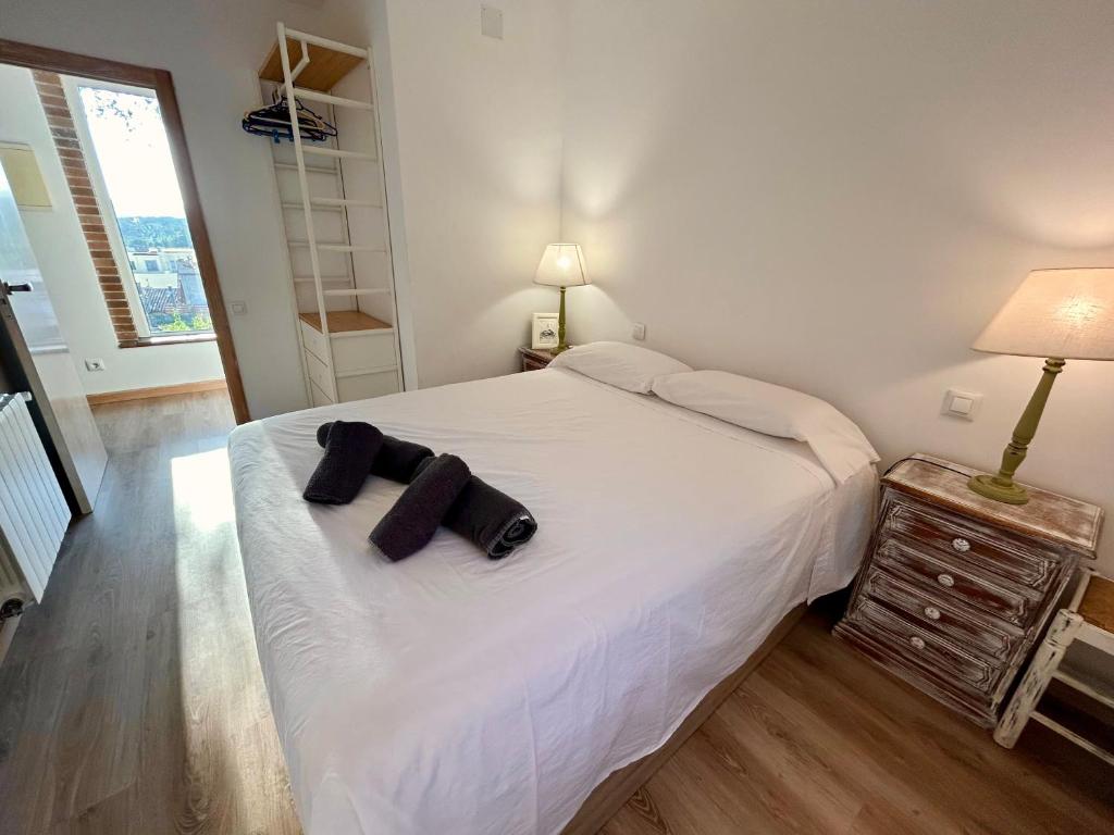 Posteľ alebo postele v izbe v ubytovaní Casa amb piscina i jardí a Palamós per 6 persones