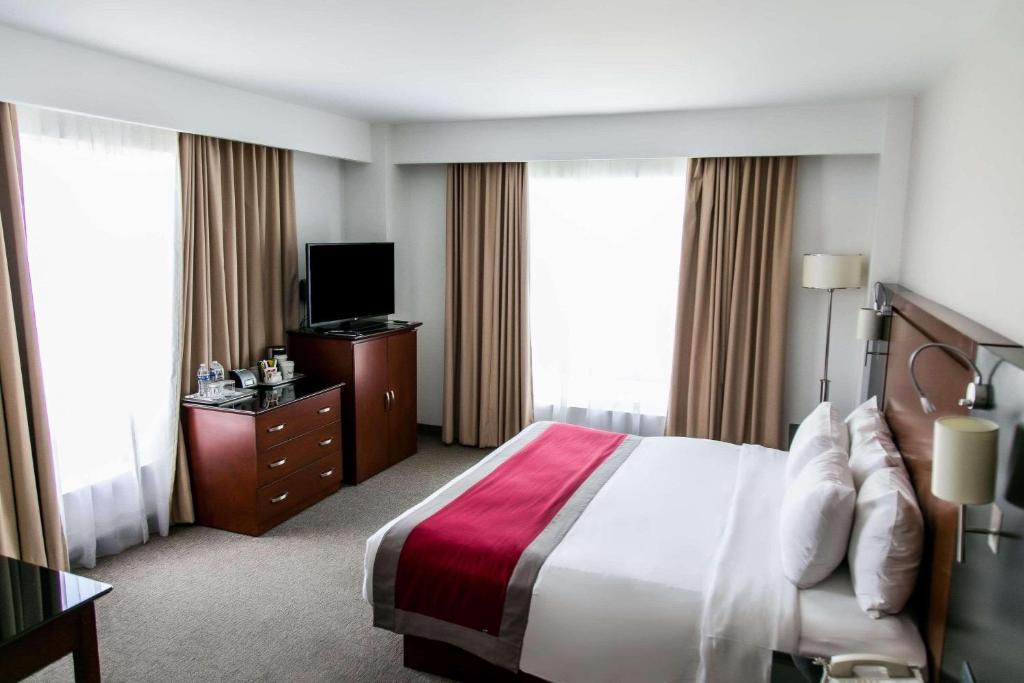 Postel nebo postele na pokoji v ubytování Radisson Poliforum Plaza Hotel Leon