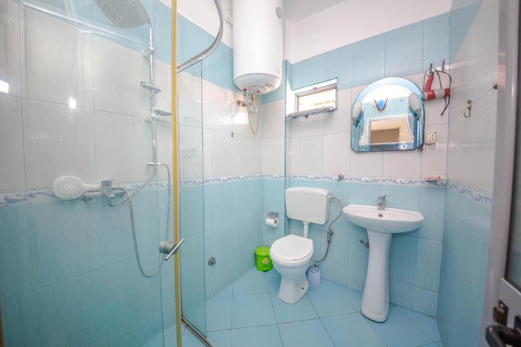 Koupelna v ubytování Hotel 3A