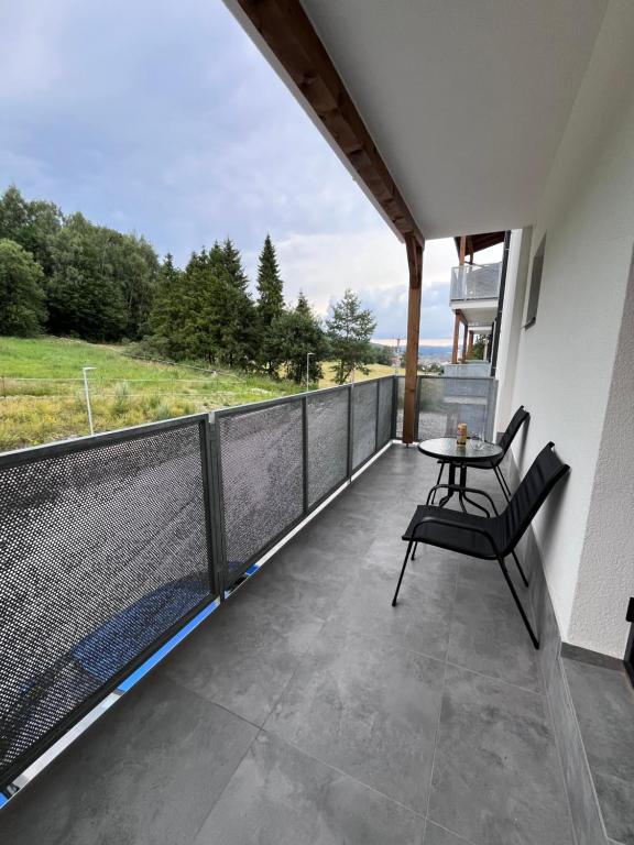 Balkón nebo terasa v ubytování Apartmány Pohoda a Klid