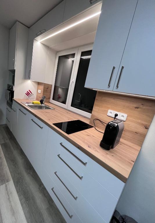 Kuchyň nebo kuchyňský kout v ubytování Apartmány Pohoda a Klid