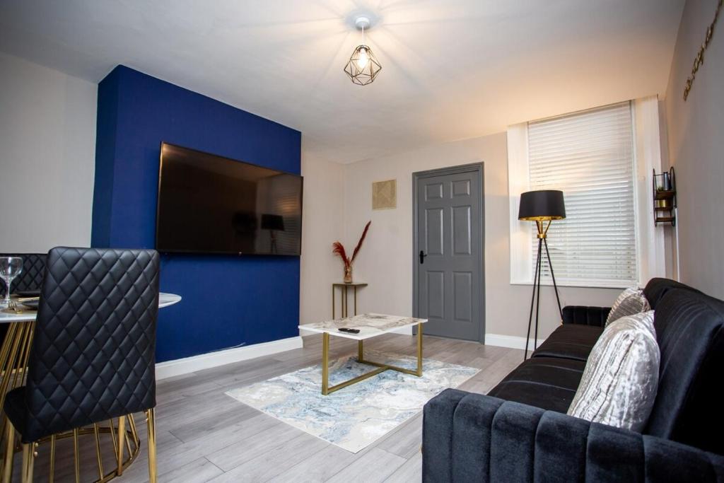 Χώρος καθιστικού στο Heart Of South Shields Modern Interior 2 Bed Flat