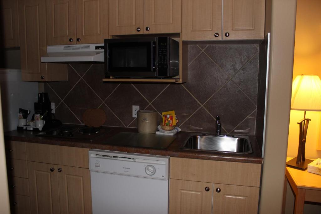 Kuchyň nebo kuchyňský kout v ubytování Clearwater Hotel Ltd