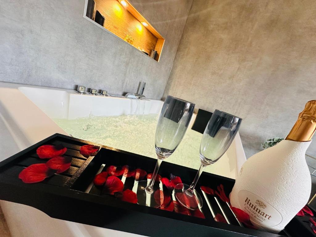 Nápoje v ubytování Le Temple - Love Room au coeur des remparts