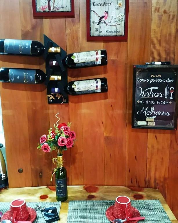 Nápoje v ubytování Chalé Temático em Pipa de Vinho - Parada da Pipa Chalés