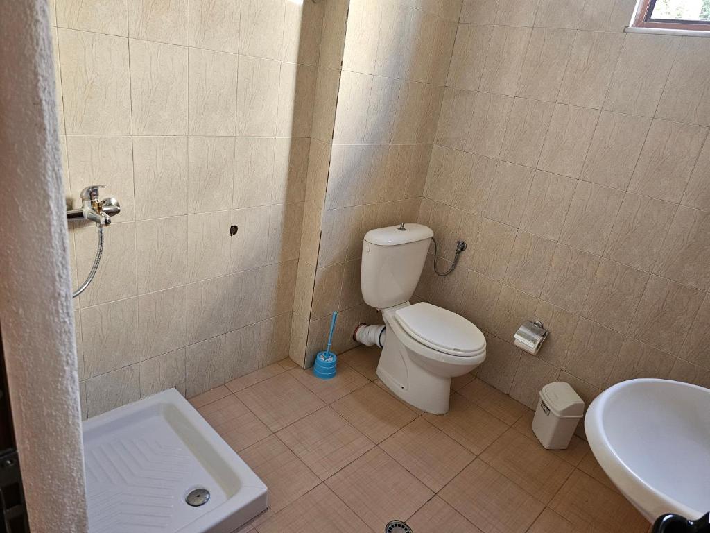 Koupelna v ubytování Vasilika rooms