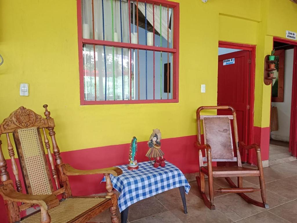 Posezení v ubytování Libélula finca-hotel