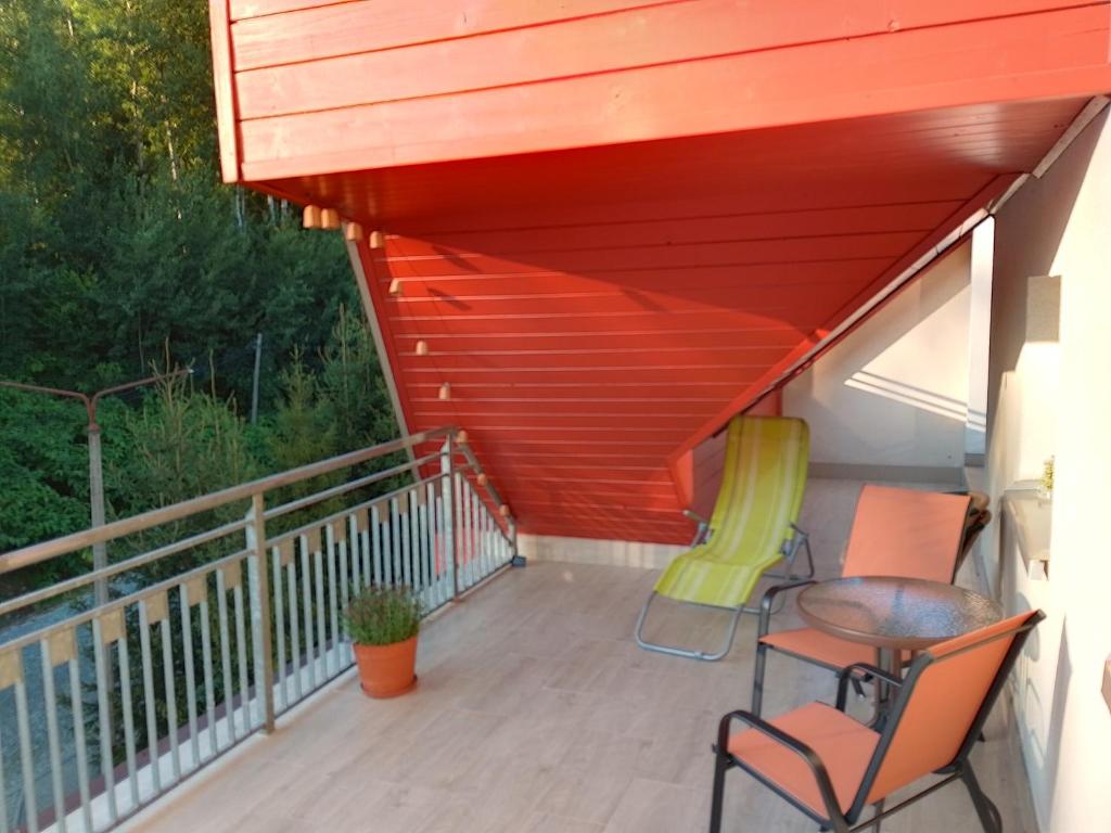 Balkón nebo terasa v ubytování Apartament Alias