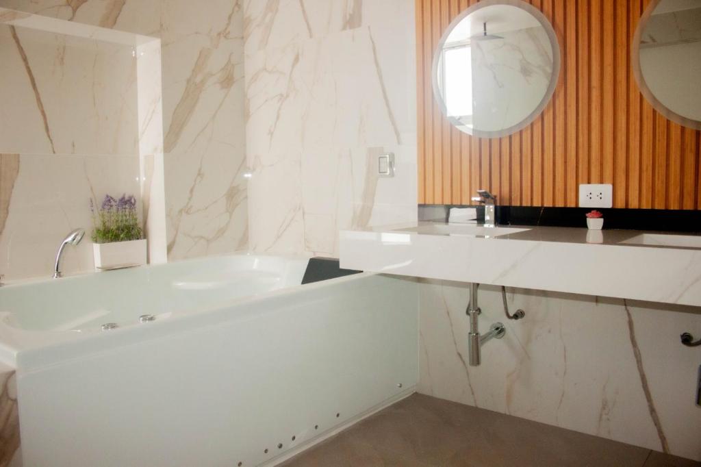 Koupelna v ubytování Hotel Don Bartolo