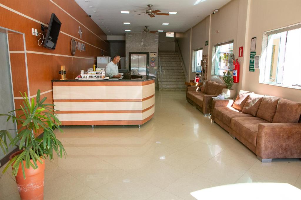 Χώρος καθιστικού στο Hotel Mundial