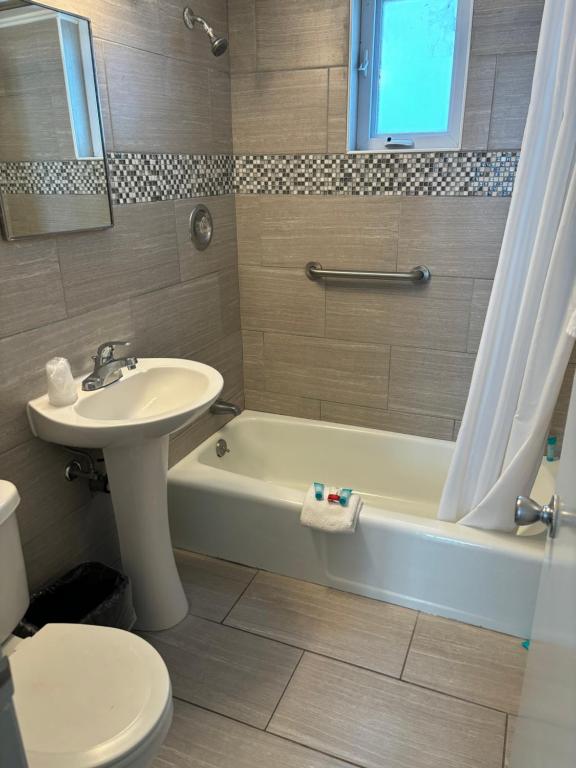 Koupelna v ubytování Brittany Motel