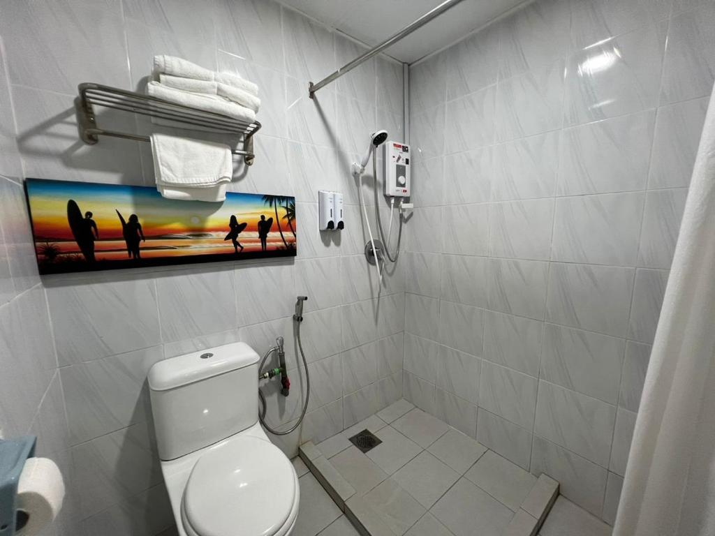 Koupelna v ubytování Remington Hotel
