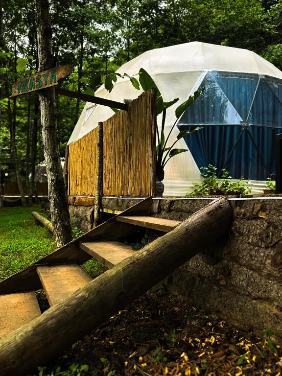 Zahrada ubytování Evaland Glamping Resort