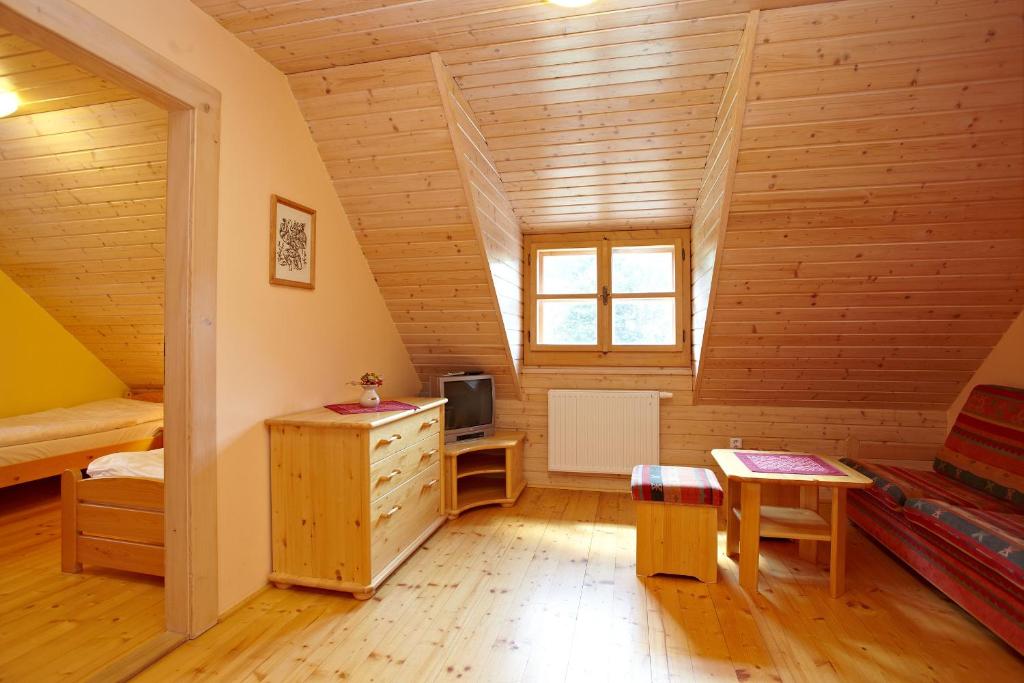 Postel nebo postele na pokoji v ubytování Valašský Šalet