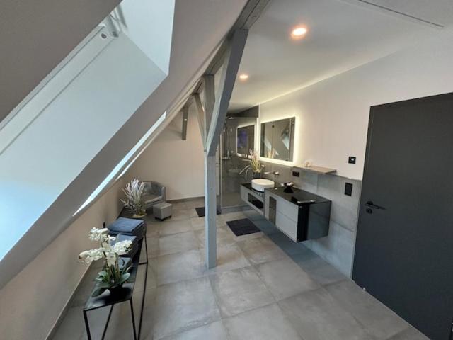 Kuchyň nebo kuchyňský kout v ubytování Ferienhaus Deluxe