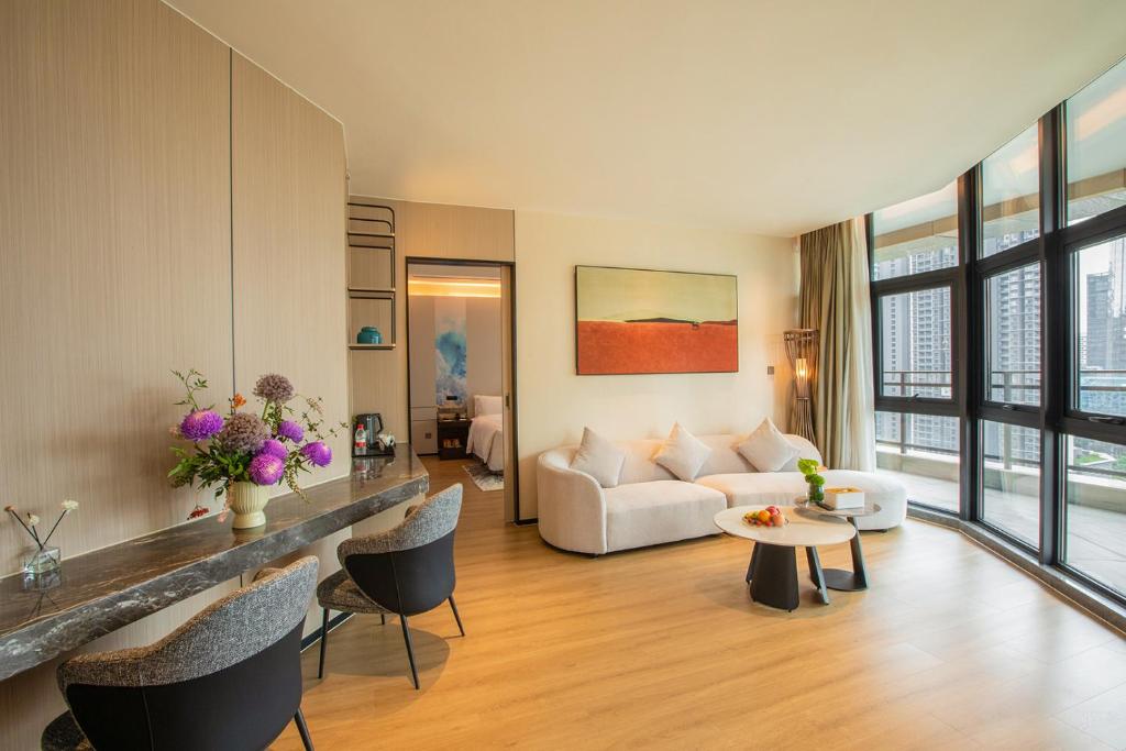 Posezení v ubytování Lia Charlton Hotel Shenzhen
