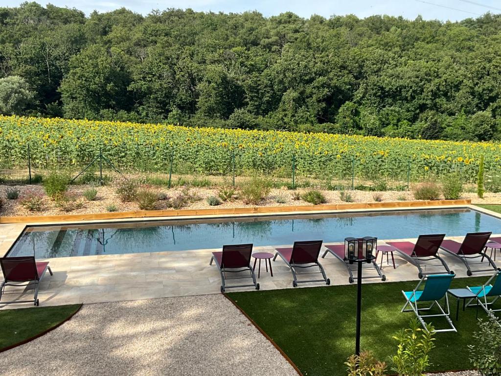 Photo from Sans Souci Bed and Breakfast Luxe Heated Pool and Restaurant in Luzillé, Centre, France