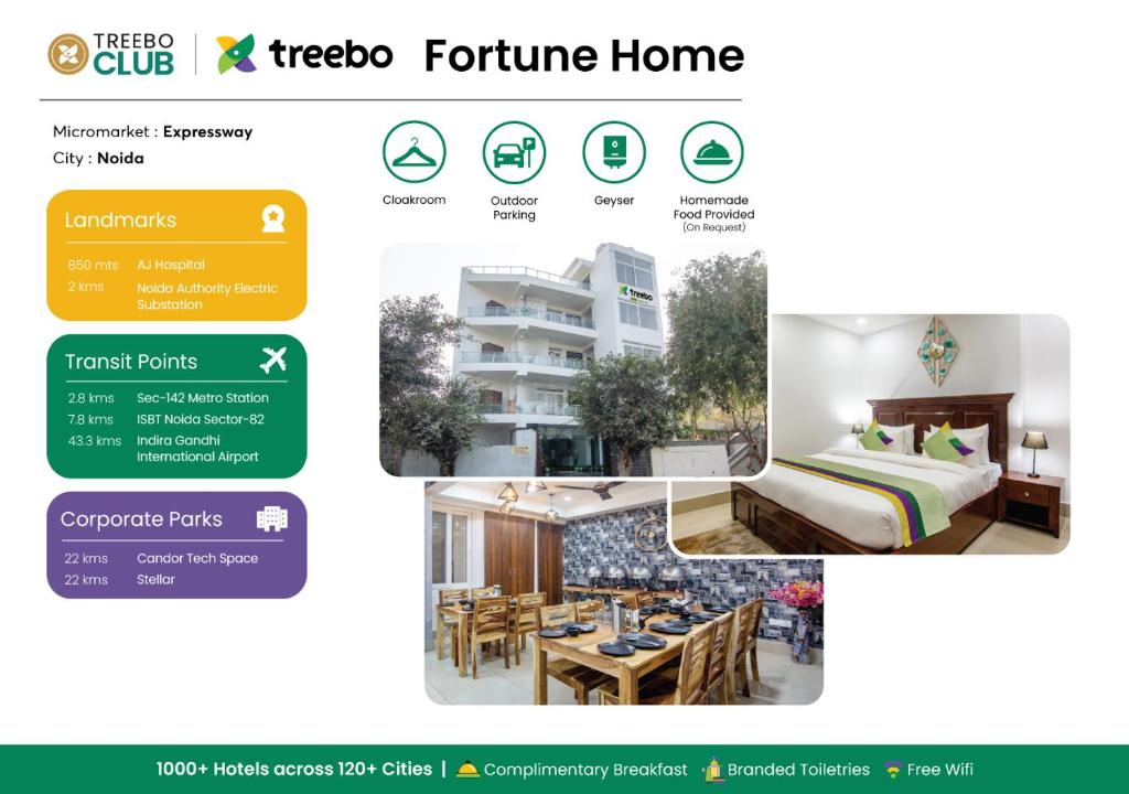 Certifikát, hodnocení, plakát nebo jiný dokument vystavený v ubytování Treebo Fortune Home Expressway